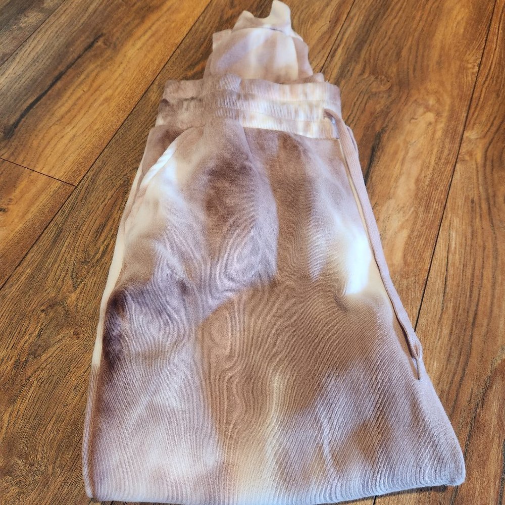 Pink/Purple & White Tie Dye Joggers